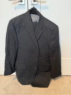 Calvin Klein Dark Gray Three-Button Men's Blazer and pants